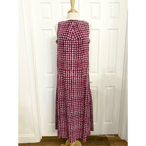 Tory Burch | Dresses | Tory Burch Tea Length Sonda Red Tie Dye Silk  Sleeveless Pleated Midi Dress | Poshmark